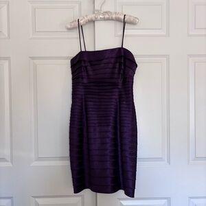 Connected Apparel Deep Purple Mini Dress